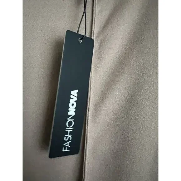 Fashion Nova victoria high waisted dress pants taupe Size XL NEW WOMENS - Picture 5 of 8